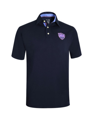 face du Polo manches courtes Biarco Otago rugby bleu marine pour homme