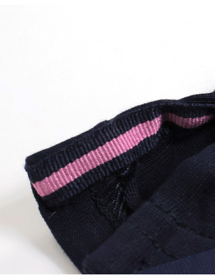 patte d'ouvertures latérales du Polo manches courtes Biarco Otago rugby bleu marine pour homme
