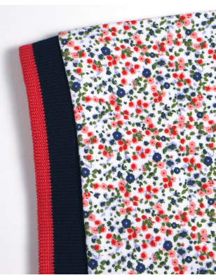 manche à motifs du Polo manches courtes Liflor Otago rugby blanc marine à motifs pour homme