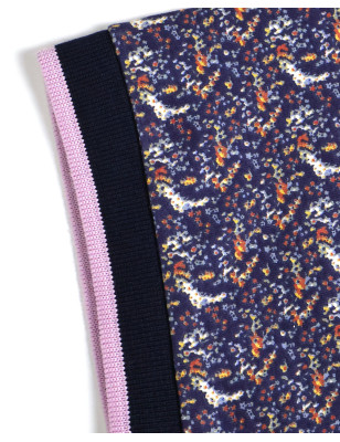 manche du Polo manches courtes Lifako Otago rugby marine rose à motifs pour homme