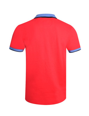 dos du Polo manches courtes Lorenzo Otago rugby corail pour homme