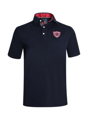 face du Polo manches courtes Pacitort Otago rugby bleu marine pour homme