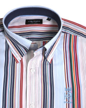 290 CHEMISE ML OTAGO RAYEE BLEU CIEL