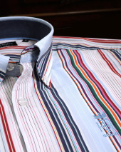 290 CHEMISE ML OTAGO RAYEE BLEU CIEL