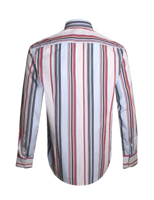 dos de la Chemise manches longues pour homme 290 Otago rayée bleu ciel