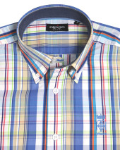 288 CHEMISE ML OTAGO CARREAUX BLEU