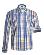 288 CHEMISE ML OTAGO CARREAUX BLEU
