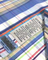 288 CHEMISE ML OTAGO CARREAUX BLEU