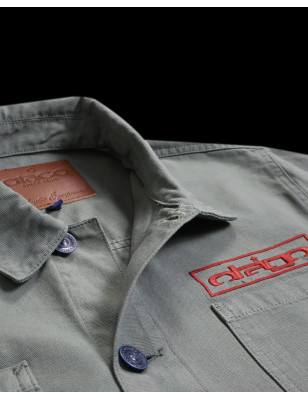 détail de la Veste Toile Boutonnée Otago Rugby kaki pour Homme