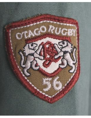 écusson sur la manche Veste Toile Boutonnée Otago Rugby kaki pour Homme