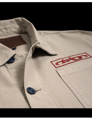 détail de la Veste Toile Boutonnée Otago Rugby beige pour Homme