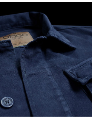 détail de la Veste Toile Boutonnée Ohio Otago Rugby marine pour Homme