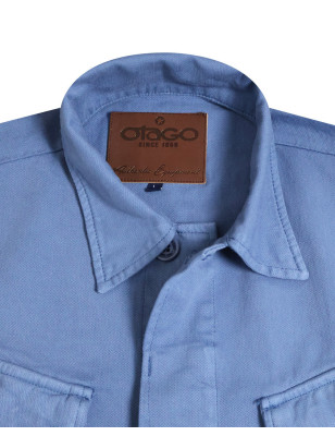 col de la Veste Toile Boutonnée Ohio Otago Rugby indigo marine pour Homme