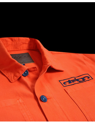 col de la Veste Toile Boutonnée Otago Rugby orange pour Homme