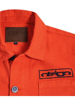 broderie de la Veste en Toile Boutonnée Otago Rugby orange pour Homme