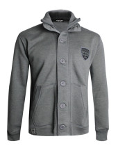 COMBE SWEAT ZIP BOUTON OTAGO GRIS FONCÉ COMBE SWEAT ZIP BOUTON OTAGO GRIS FONCÉ